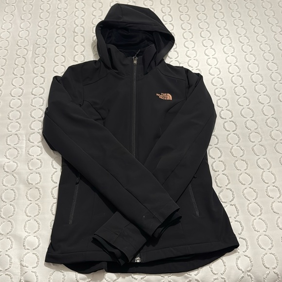 The North Face Windwall Jacket fleece lined hood size XS black - Picture 1 of 8